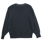 Hermes Knit Logo Sweater Long Sleeve Crew Neck Top Gray — view 2