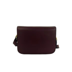 Celine Vintage Carriage Horse Logo Leather Shoulder Bag Wine — view 3