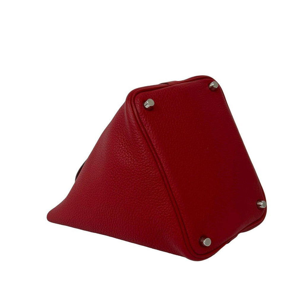 Hermes Picotin Lock PM Taurillon Clemence Handbag Rouge Casack with Bag — view 7