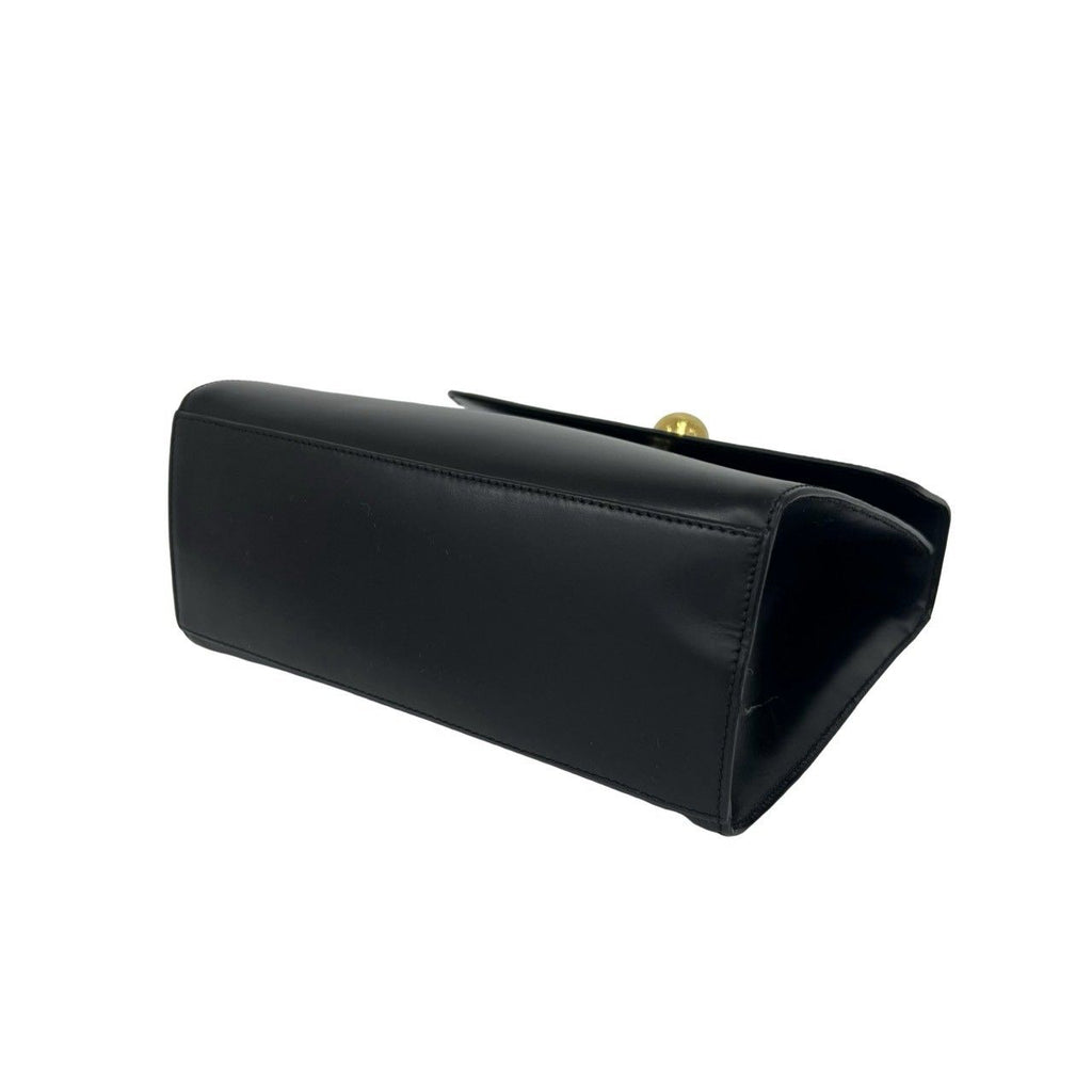 Celine Vintage Star Ball Logo Leather 2-Way Shoulder Bag Black — view 8