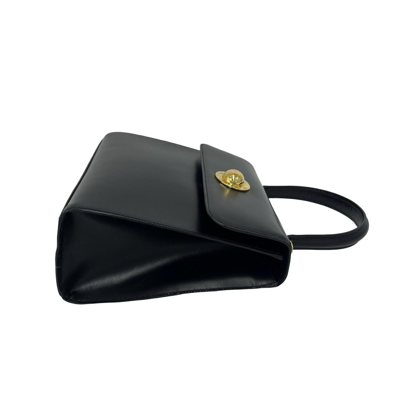 Celine Vintage Star Ball Logo Leather 2-Way Shoulder Bag Black — view 6