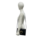 Celine Vintage Circle Logo Leather Shoulder Bag Pochette Sakosh Black — view 2