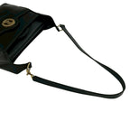 Gucci Vintage Logo Leather Shoulder Bag Tote Black — view 4