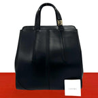 Loewe Anagram Logo Motif Leather Tote Black