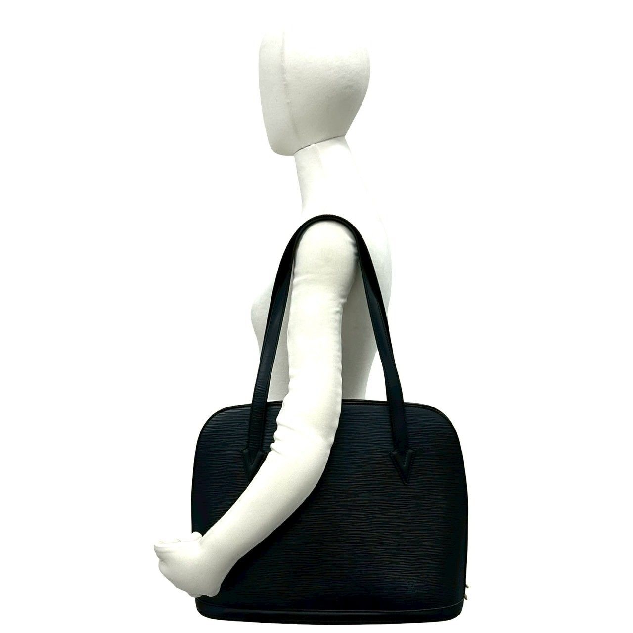 Louis Vuitton Vintage Lussac Epi Leather Tote Shoulder Bag Black — view 2