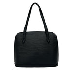 Louis Vuitton Vintage Lussac Epi Leather Tote Shoulder Bag Black — view 3