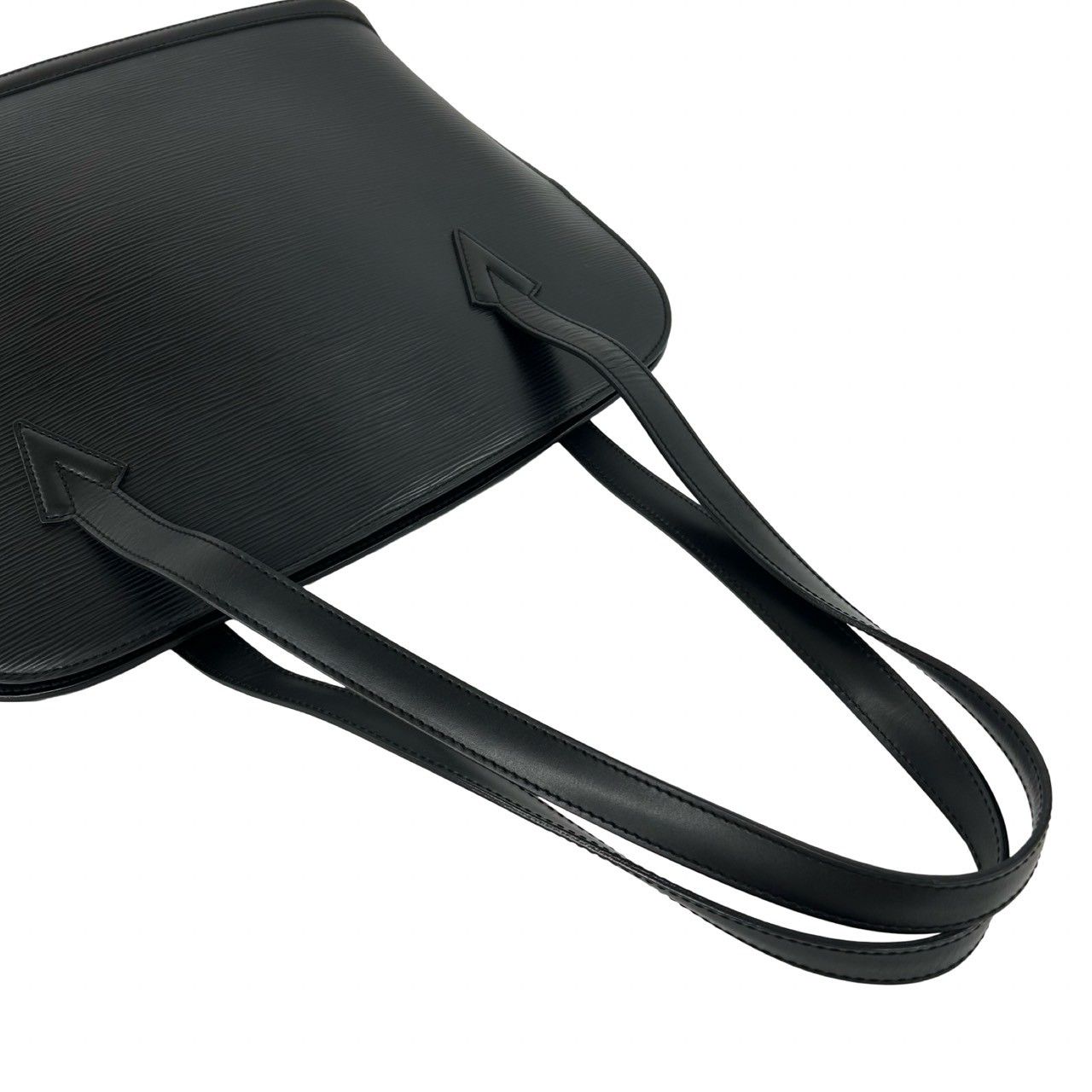 Louis Vuitton Vintage Lussac Epi Leather Tote Shoulder Bag Black — view 4