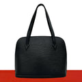Louis Vuitton Vintage Lussac Epi Leather Tote Shoulder Bag Black