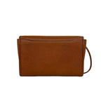 Saint Laurent Vintage YSL Logo Leather Shoulder Bag Sacoch Brown — view 3