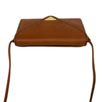 Saint Laurent Vintage YSL Logo Leather Shoulder Bag Sacoch Brown — view 4