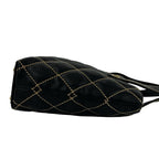 Chanel Card Seal 7 Wild Stitch Lambskin CC Logo Tote Black — view 6