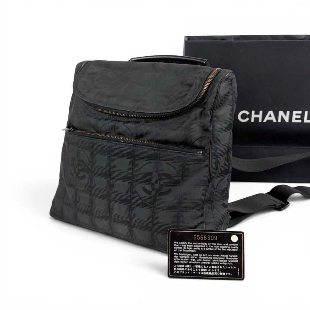 Chanel New Travel Line 2-Way Backpack Black