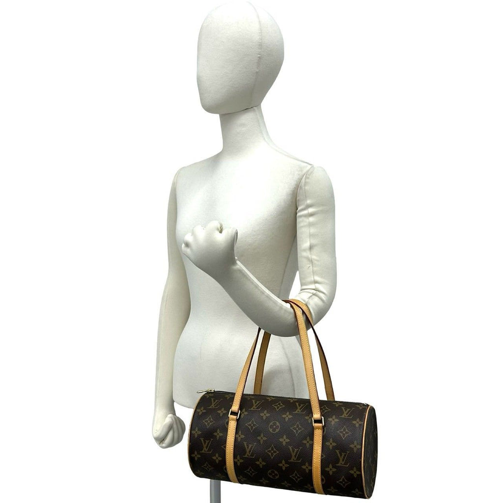 Louis Vuitton Papillon 30 Monogram Pattern Leather Mini Boston Bag Brown — view 2