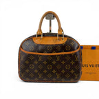 Louis Vuitton Tourville Top Handle Bag Handbag Brown Monogram Lambskin