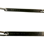 Gucci Logo Plate Bracelet 925 Sterling Silver Chain — view 3