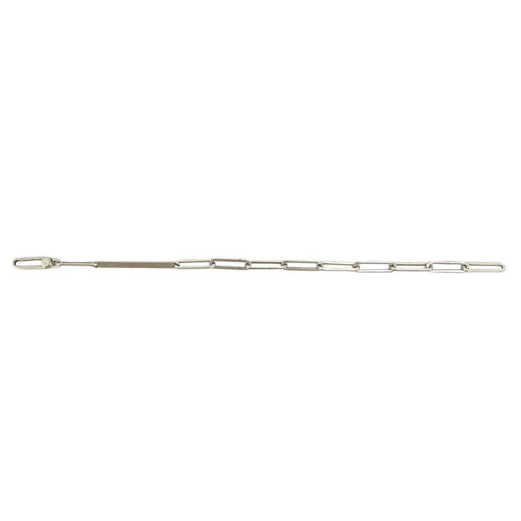 Gucci Logo Plate Bracelet 925 Sterling Silver Chain — view 5