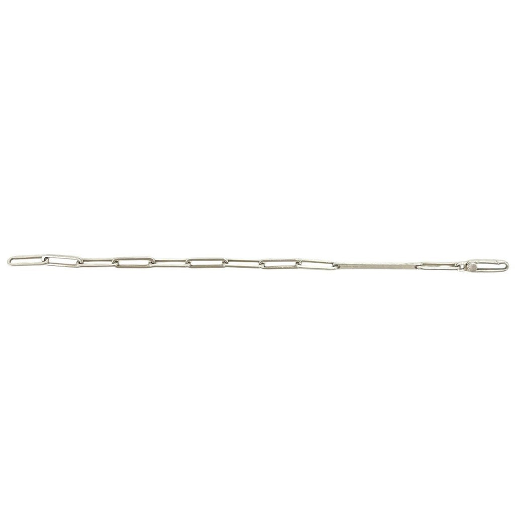 Gucci Logo Plate Bracelet 925 Sterling Silver Chain — view 6