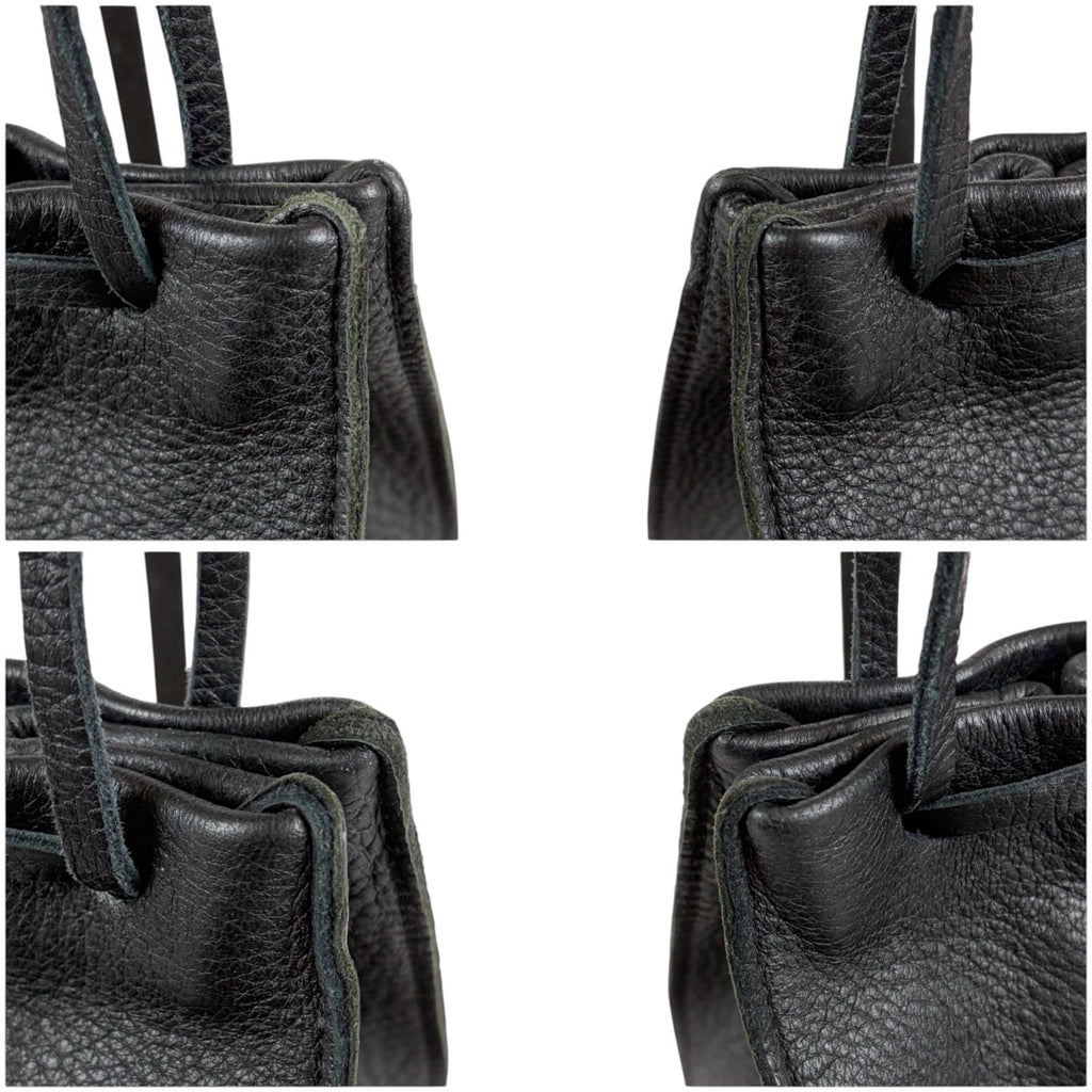 Bottega Veneta Hand Bag Leather Black Bag Drawstring — view 5