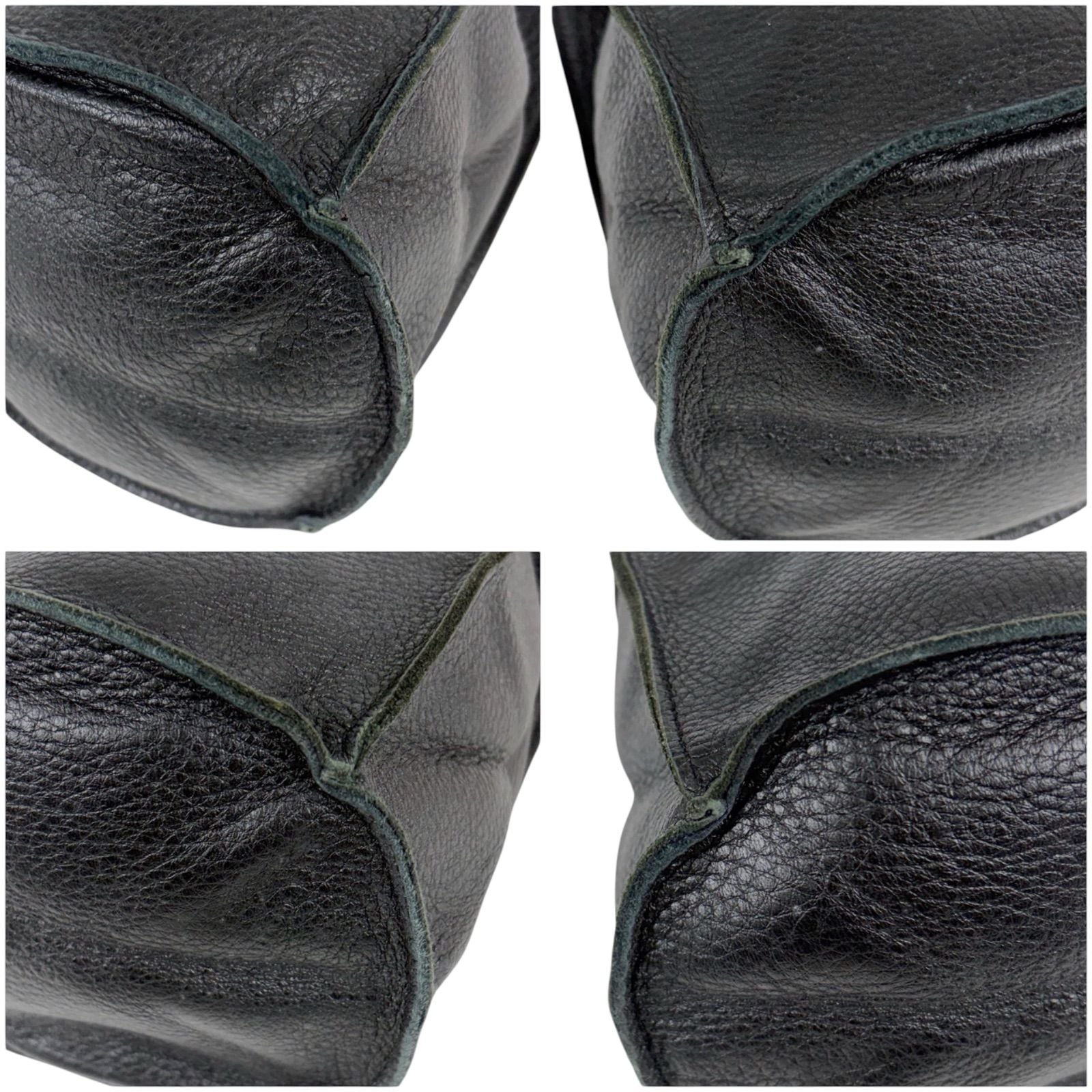 Bottega Veneta Hand Bag Leather Black Bag Drawstring — view 6