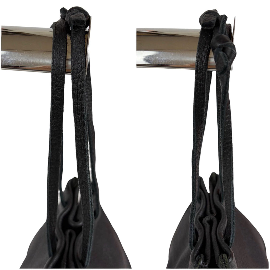 Bottega Veneta Hand Bag Leather Black Bag Drawstring — view 7