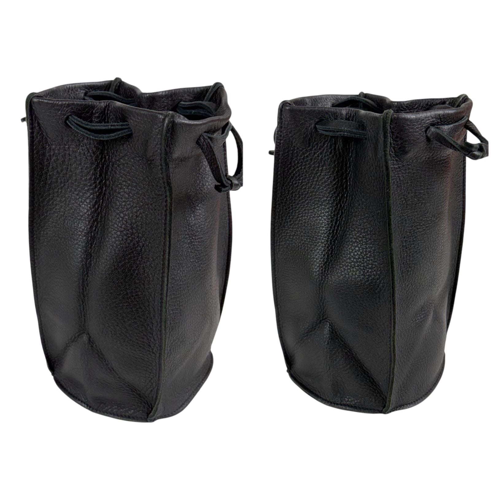 Bottega Veneta Hand Bag Leather Black Bag Drawstring — view 3
