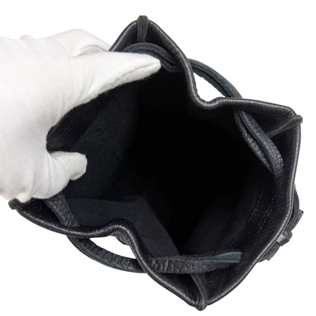 Bottega Veneta Hand Bag Leather Black Bag Drawstring — view 8