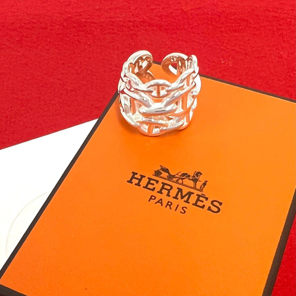 Hermes Chaine D'ancre GM Ring 925 Sterling Silver