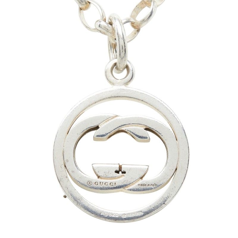 Gucci GG Logo Chain Pendant Silver — view 3