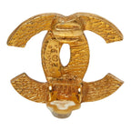 Chanel CC Logo Vintage Earrings Gold Plated — view 4