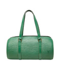 Louis Vuitton Epi Soufflot Handbag Borneo Green Leather