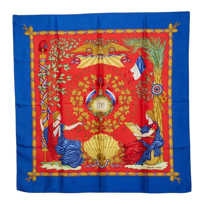 Hermes Carre 90 Liberte Egalite Fraternite Republique Francaise to Commemorate