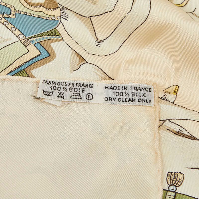 Hermes Carre 90 Tournez Manege Merry Go Round Scarf Large Ivory Multicolor Silk — view 4