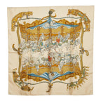 Hermes Carre 90 Tournez Manege Merry Go Round Scarf Large Ivory Multicolor Silk