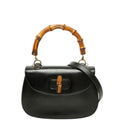 Gucci Bamboo 2-Way Shoulder Bag 000 Black Leather
