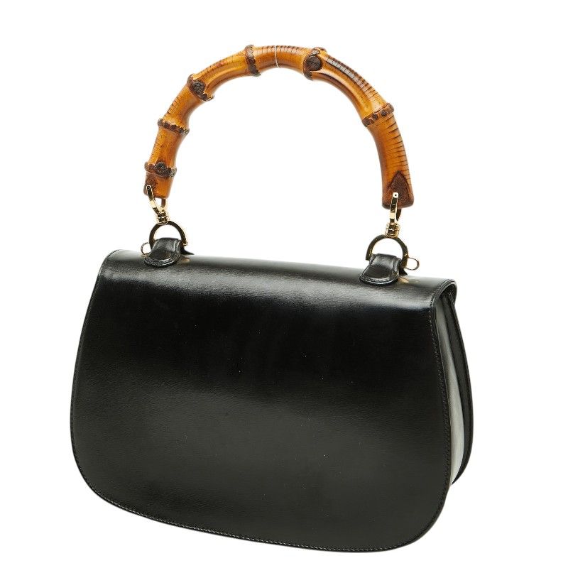 Gucci Bamboo 2-Way Shoulder Bag 000 Black Leather — view 2