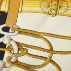 Hermes Carre 90 Cliquetis Scarf Large Black Gold Silk — view 4
