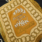 Hermes Carre 90 Cliquetis Scarf Large Black Gold Silk — view 2