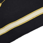 Hermes Carre 90 Carrousel Merry Go Round Scarf Large Black Gold Silk — view 4