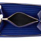 Celine Zip Around Wallet Navy Brown Bicolor Leather — view 6