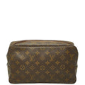 Louis Vuitton Monogram Trousse Toilet 28 Clutch Brown Leather