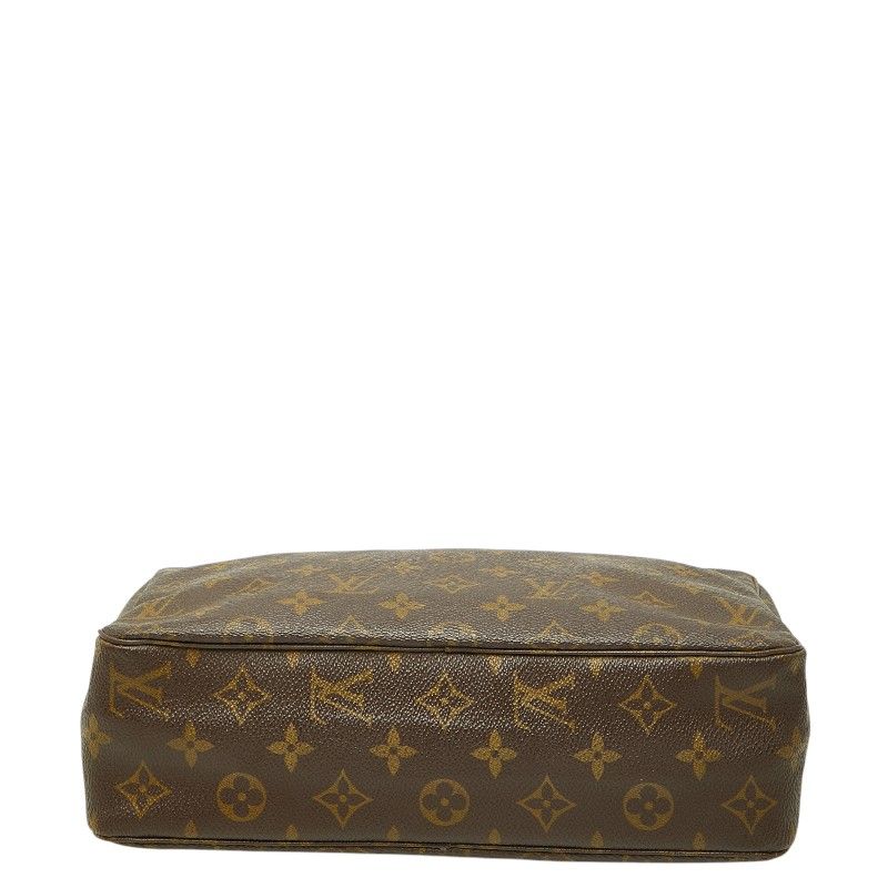 Louis Vuitton Monogram Trousse Toilet 28 Clutch Brown Leather — view 3