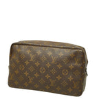 Louis Vuitton Monogram Trousse Toilet 28 Clutch Brown Leather — view 2