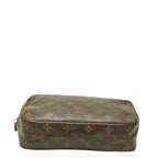 Louis Vuitton Monogram Trousse Toilet 23 Clutch Pouch Brown Leather — view 3