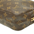 Louis Vuitton Monogram Trousse Toilet 23 Clutch Pouch Brown Leather — view 6