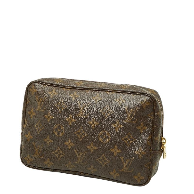 Louis Vuitton Monogram Trousse Toilet 23 Clutch Pouch Brown Leather — view 2