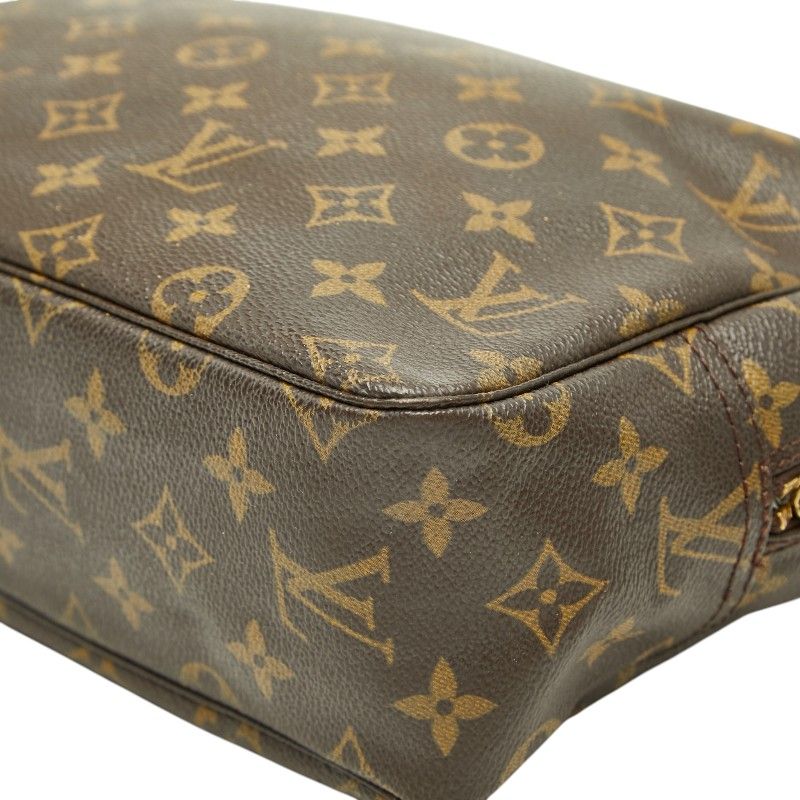 Louis Vuitton Monogram Trousse Toilet 28 Second Bag Brown Leather — view 6