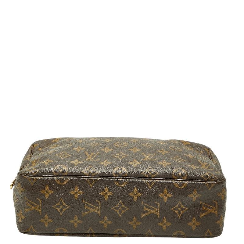 Louis Vuitton Monogram Trousse Toilet 28 Second Bag Brown Leather — view 3
