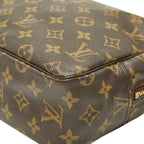 Louis Vuitton Monogram Trousse Toilet 28 Second Bag Brown Leather — view 4