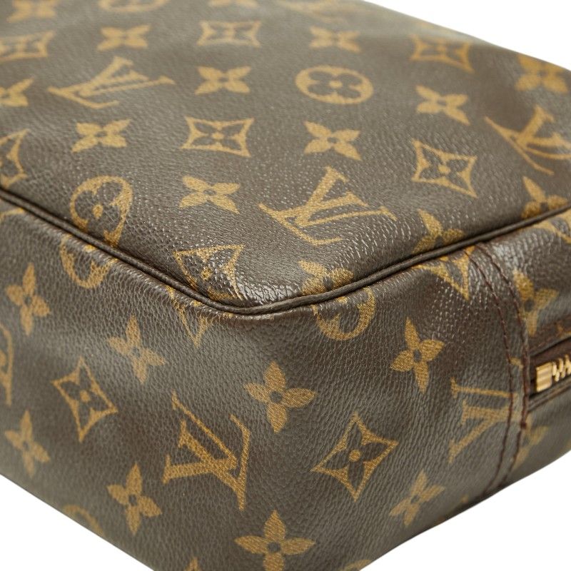 Louis Vuitton Monogram Trousse Toilet 28 Second Bag Brown Leather — view 4