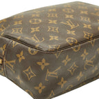 Louis Vuitton Monogram Trousse Toilet 28 Second Bag Brown Leather — view 7